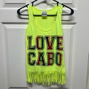 Neon Yellow Colored Cabo San Lucas Tank !
